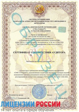 Образец сертификата соответствия аудитора Пущино Сертификат ISO 13485
